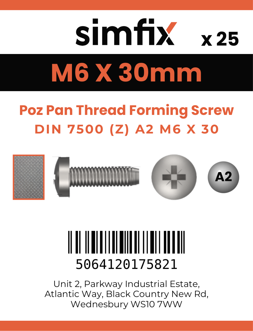 Simfix product label - 7500CA206030-D