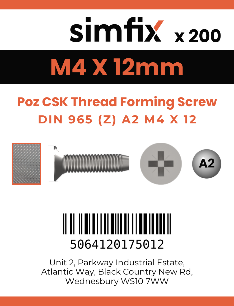 Simfix product label - 7500MA204012-T