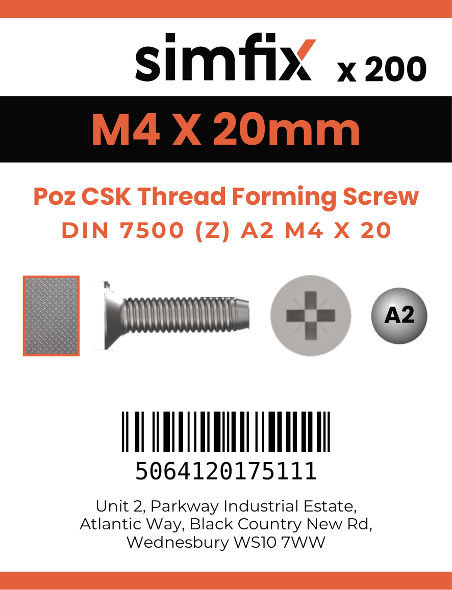 Simfix product label - 7500MA204020-T