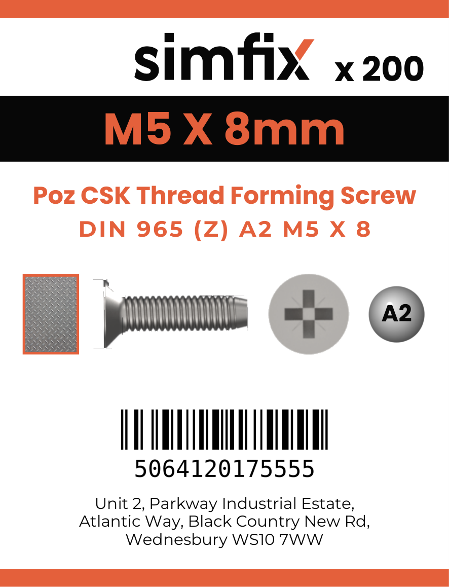 Simfix product label - 7500MA205008-T