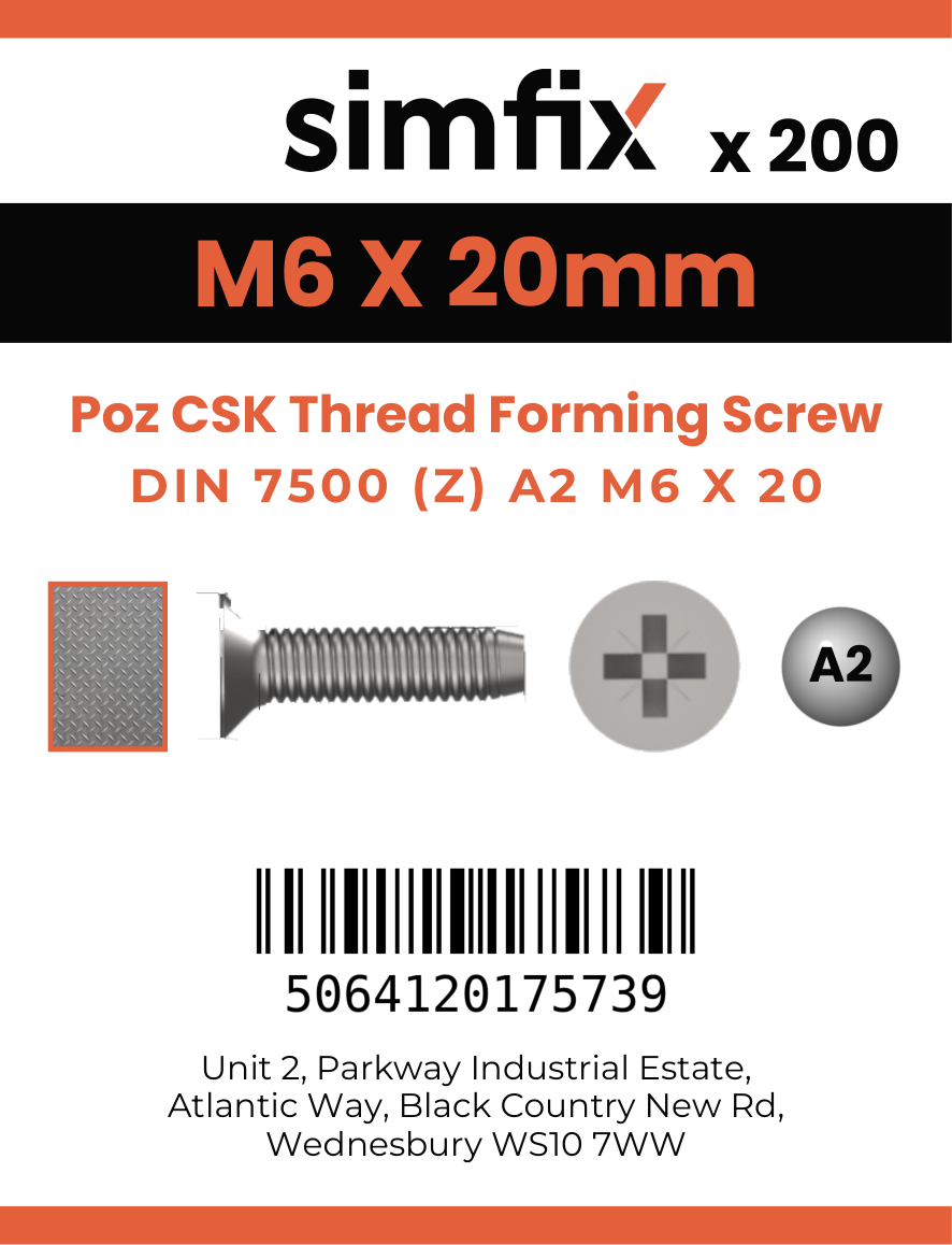 Simfix product label - 7500MA206020-T