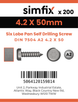Simfix product label - 7504MA242050T-T