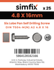Simfix product label - 7504MA248016T-D