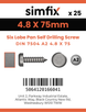 Simfix product label - 7504MA248075T-D