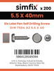 Simfix product label - 7504MA255040T-T