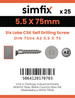 Simfix product label - 7504OA255075T-D