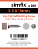 Simfix product label - 7504PA235016Z-T