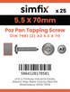 Simfix product label - 7981CA255070Z-D