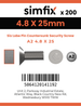 Simfix product label - 7982CA248025TPIN-T