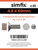 Simfix product label - 7982CA248050PIN-D