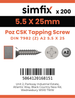 Simfix product label - 7982CA255025Z-T