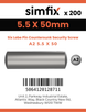 Simfix product label - 7982CA255050TPIN-T