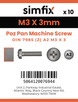 Simfix product label - 7985A203003Z-D