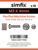 Simfix product label - 7985A203004Z-D