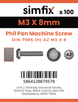 Simfix product label - 7985A203008-T