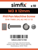 Simfix product label - 7985A203012-D