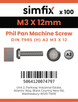 Simfix product label - 7985A203012-T