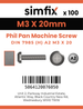 Simfix product label - 7985A203020-T