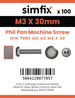 Simfix product label - 7985A203030-T