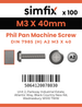 Simfix product label - 7985A203040-T
