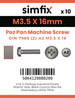 Simfix product label - 7985A2035016Z-D