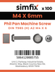 Simfix product label - 7985A204006-T