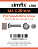 Simfix product label - 7985A204020-T