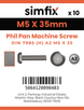Simfix product label - 7985A205035-D