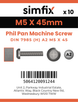 Simfix product label - 7985A205045-D