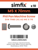 Simfix product label - 7985A205070-D