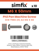 Simfix product label - 7985A206050-D