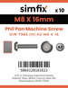 Simfix product label - 7985A208016-D