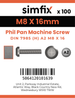 Simfix product label - 7985A208016-T
