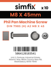 Simfix product label - 7985A208045-D
