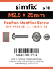 Simfix product label - 7985A4025025Z-D