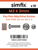 Simfix product label - 7985A403003Z-D