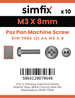 Simfix product label - 7985A403008Z-D