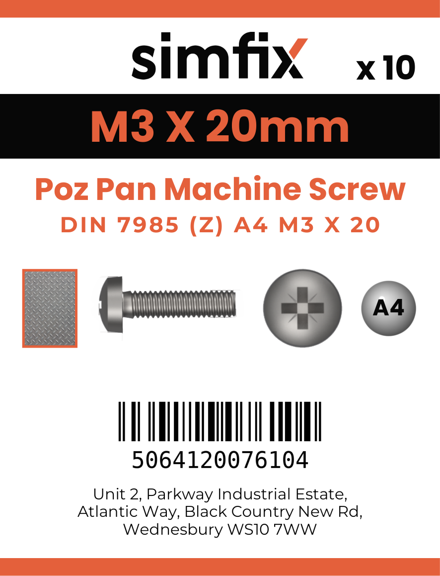 Simfix product label - 7985A403020Z-D