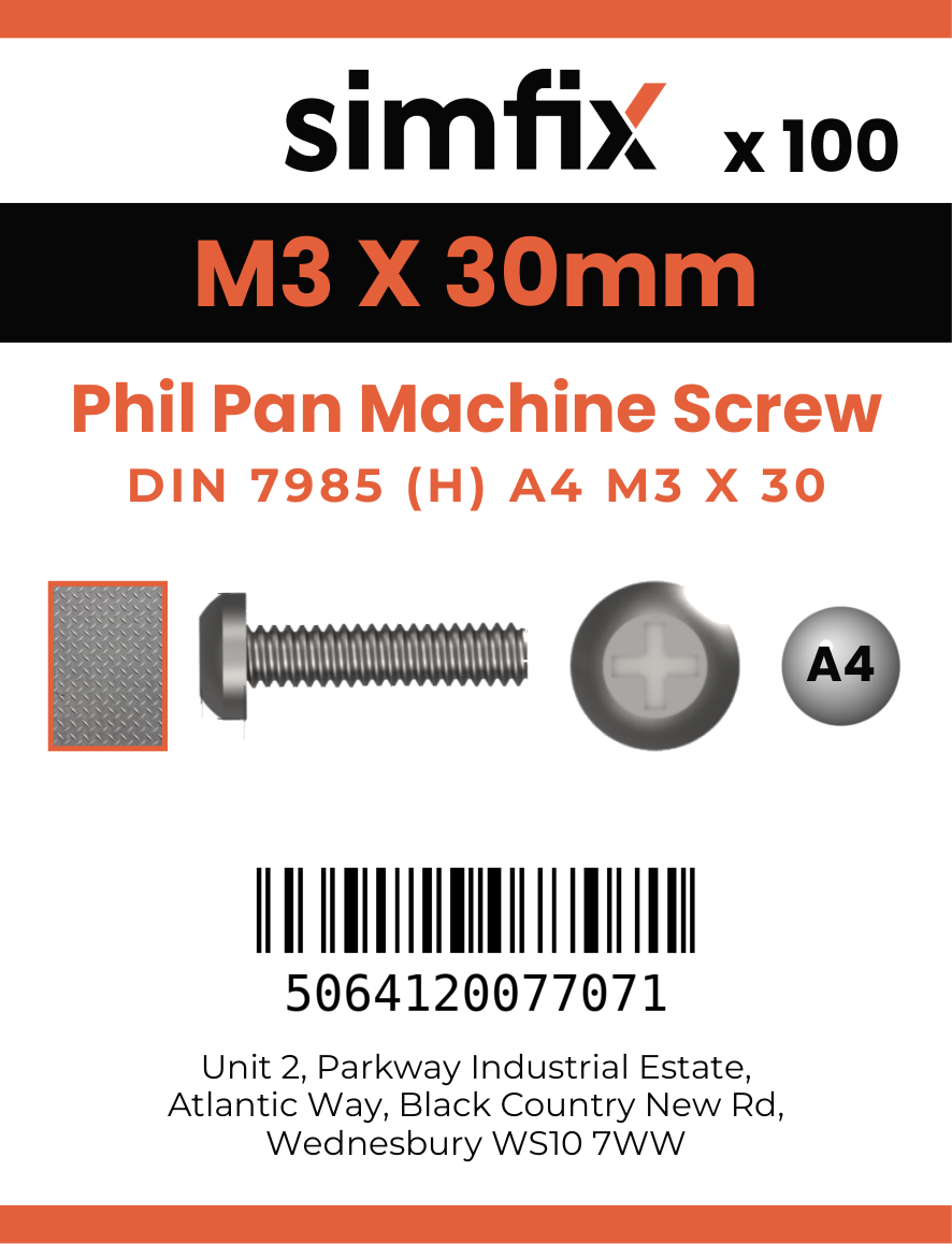 Simfix product label - 7985A403030-T