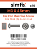 Simfix product label - 7985A403045Z-D