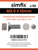 Simfix product label - 7991A2035012TPIN-T