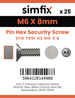 Simfix product label - 7991A206008PIN-D