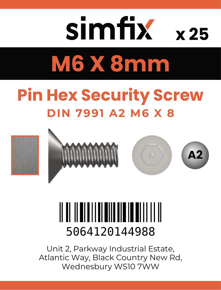 Simfix product label - 7991A206008PIN-D