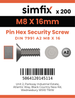 Simfix product label - 7991A208016PIN-T