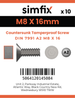 Simfix product label - 7991A208016TPIN-D