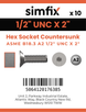 Simfix product label - 7991UA212051-D