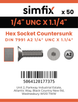 Simfix product label - 7991UA214032-T