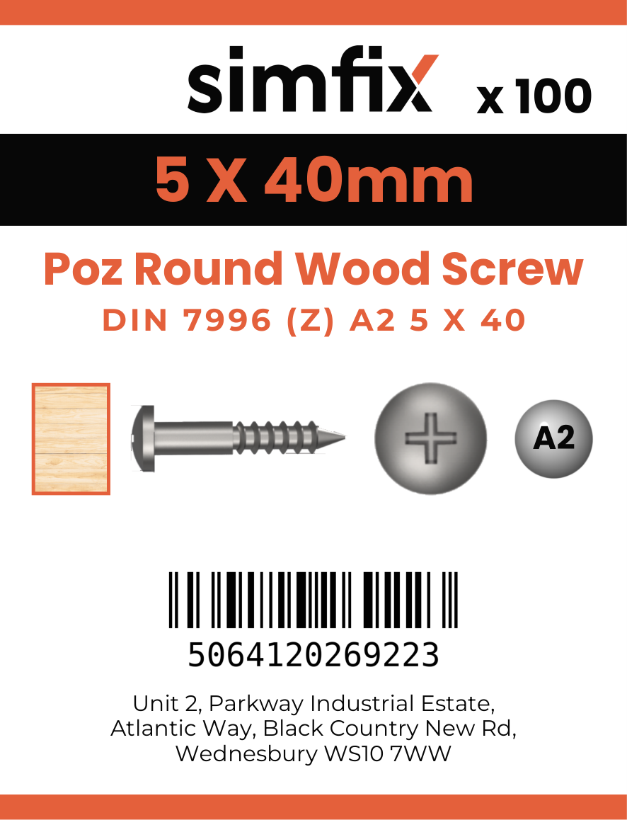 Simfix product label - 7996A205040Z-D