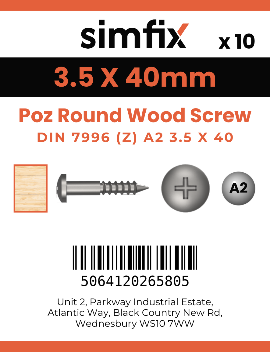 Simfix product label - 7996A235040Z-D