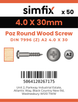 Simfix product label - 7996A240030Z-T